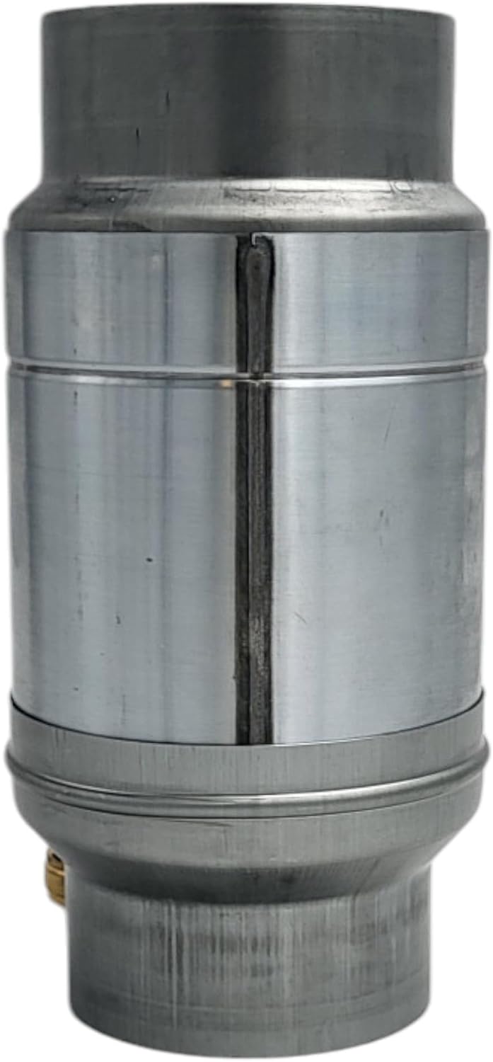 zbs24 Zink Regenwassersammler 80mm Set 1, Wassersammler mit automatischer Füllstop, mit Schlauchverb