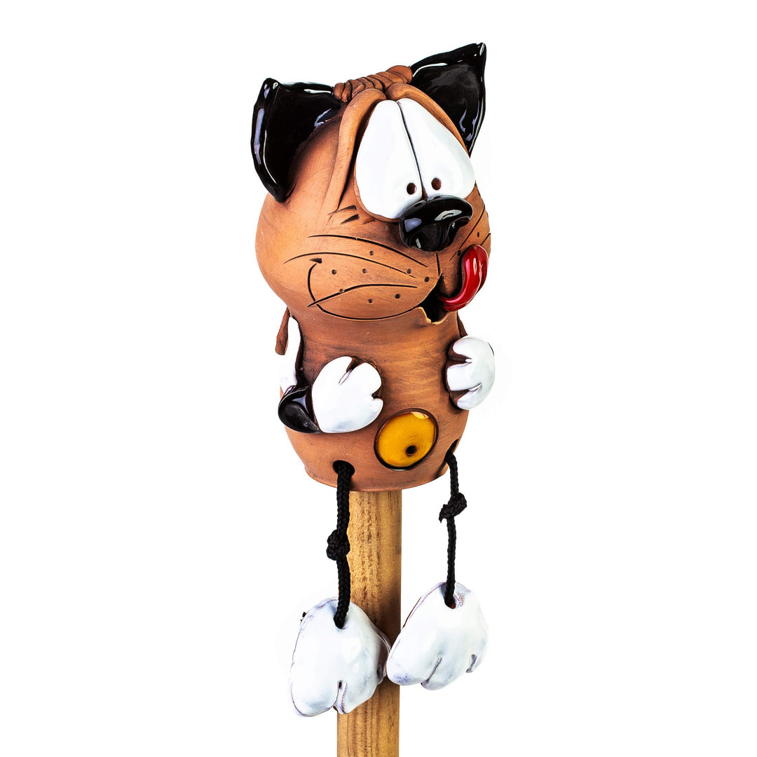 Ceramics World - Gartenstecker Katze aus Keramik - Kantenhocker und Gartendeko