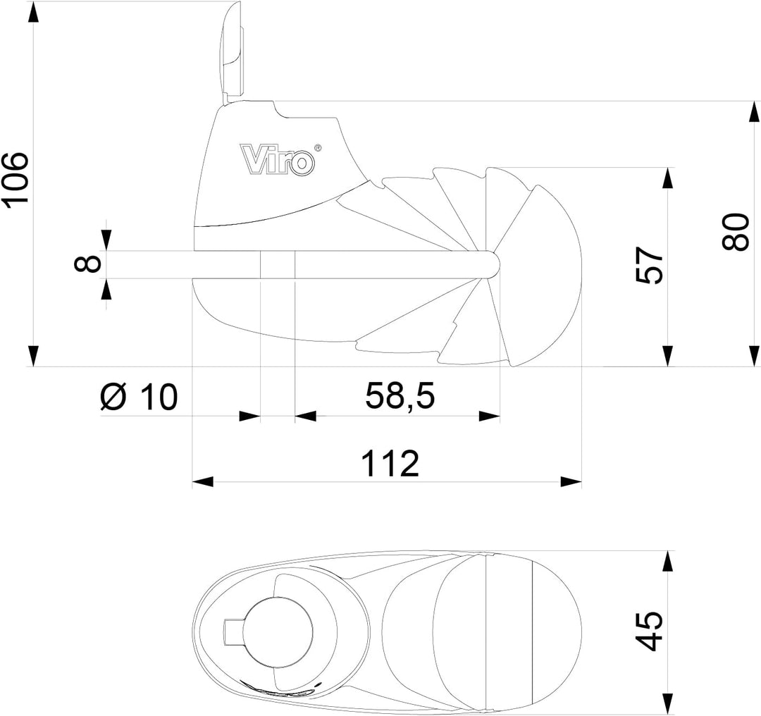 Viro 155.47 Bloccadisco Armadillo, Chrom-Finish, Stab 10 mm