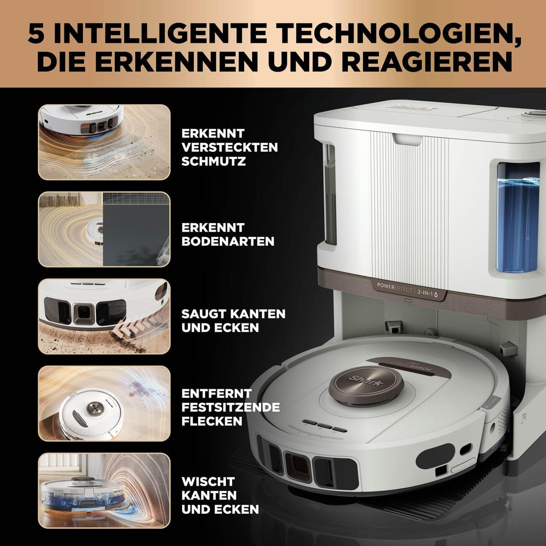 Shark PowerDetect 2-in-1 Saugroboter & Wischroboter, NeverTouch Pro 60-Tage-Selbstentleerung, selbst
