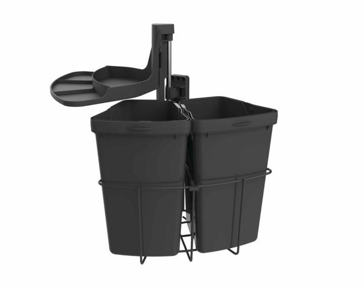 Abfallsorter CABBI Junior 2 in ANTHRAZIT ohne Biodeckel/ab 40 cm Schrankbreite/Abfalleimer/Mülleimer