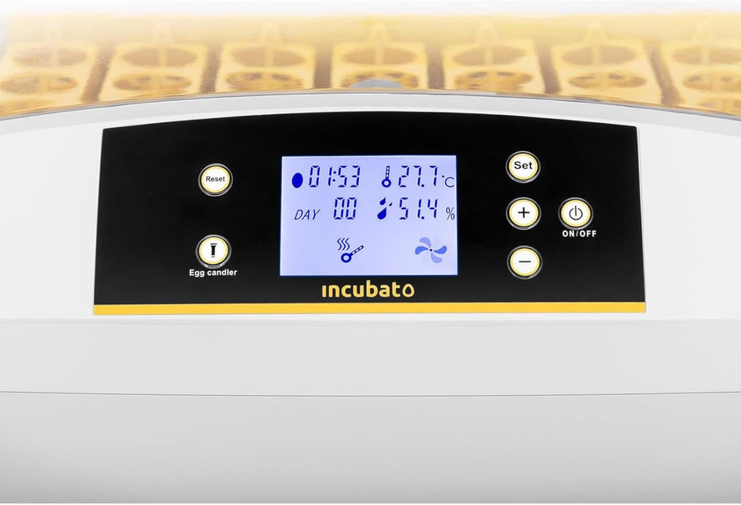 incubato IN-32DDI Brutapparat für 42 Eier Inkubator integrierte Schierlampe vollautomatisch LCD Anze
