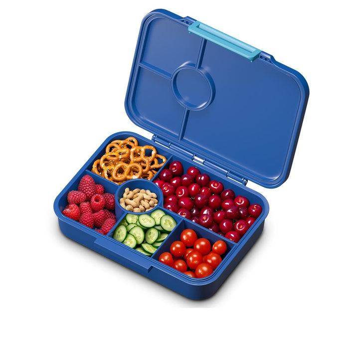 schmatzfatz Lunchbox, Unterteilte Brotdose Kinder, Lunchbox mit Fächern, Bunte Bento-Box für Schule