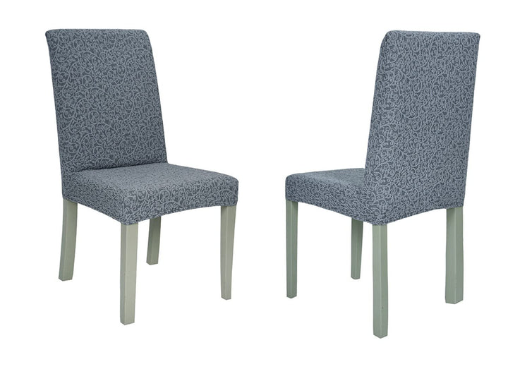 SODERBERGH Stuhlhussen 2er Set Stretch Bezug Jacquard für Stühle Dekoration Esszimmer Hochzeit Feier