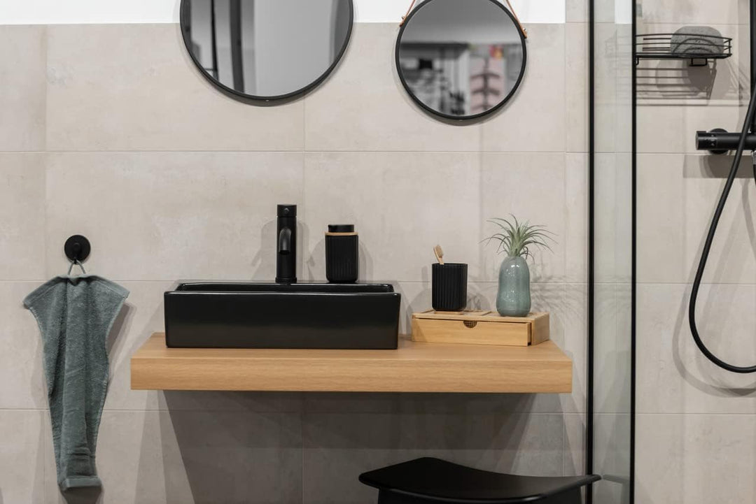 WENKO Badbox Allegre, dekorative Box mit Schublade im trendigen Boho-Style aus hochwertigem Bambus u