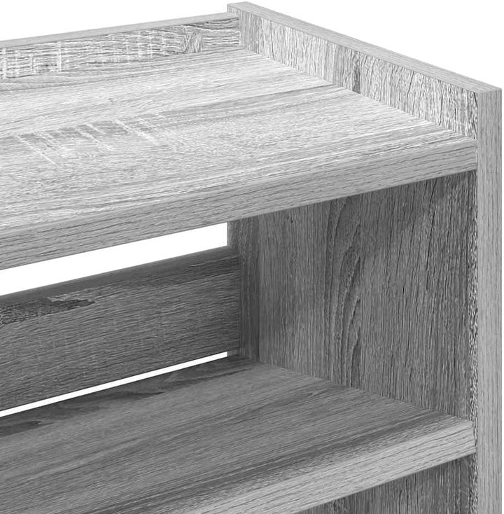 vidaXL Schuhregal Grau Sonoma 60x25x81 cm Holzwerkstoff, Schuhschrank, Schuhaufbewahrung, Schuhe Org