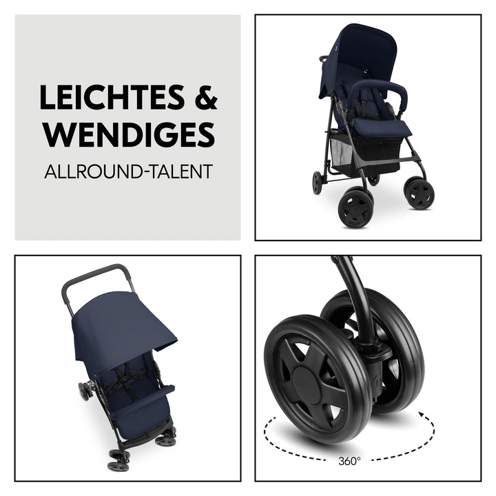 hauck Buggy Sport, Ultra Leicht - nur 5,9 kg, für Kinder bis 15 kg, Klein Zusammenklappbar, Reisebug