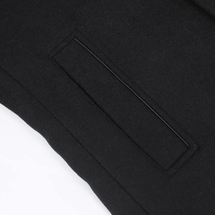 YOUTHUP Herren Mantel mit Winterweste Kurzer Wolle Wintermantel Winter Outdoor Dicker Wollmantel M S