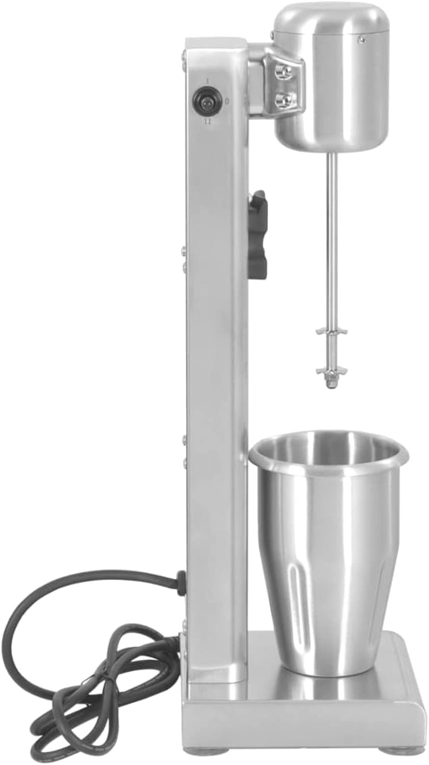 Gecheer Edelstahl Drink-Mixer 1 L 80 W, Getränkemixer, Milkshake Maker, Standmixer mit 2 Geschwindig