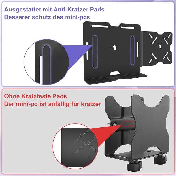 Universelle VESA Halterung für Mini PC Verstellbare Halterung für Dell HP Lenovo Mini Computer, Mode
