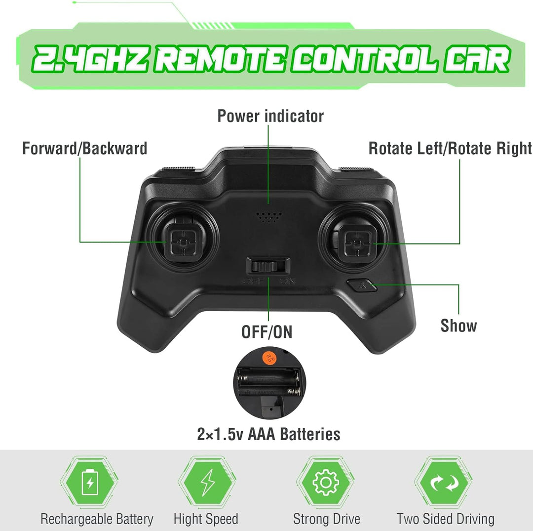 Kiztoys Ferngesteuertes Auto, RC Stunt Car Spielzeug, 4WD, 2.4GHz RC Stunt Auto 360° Flip All Terrai
