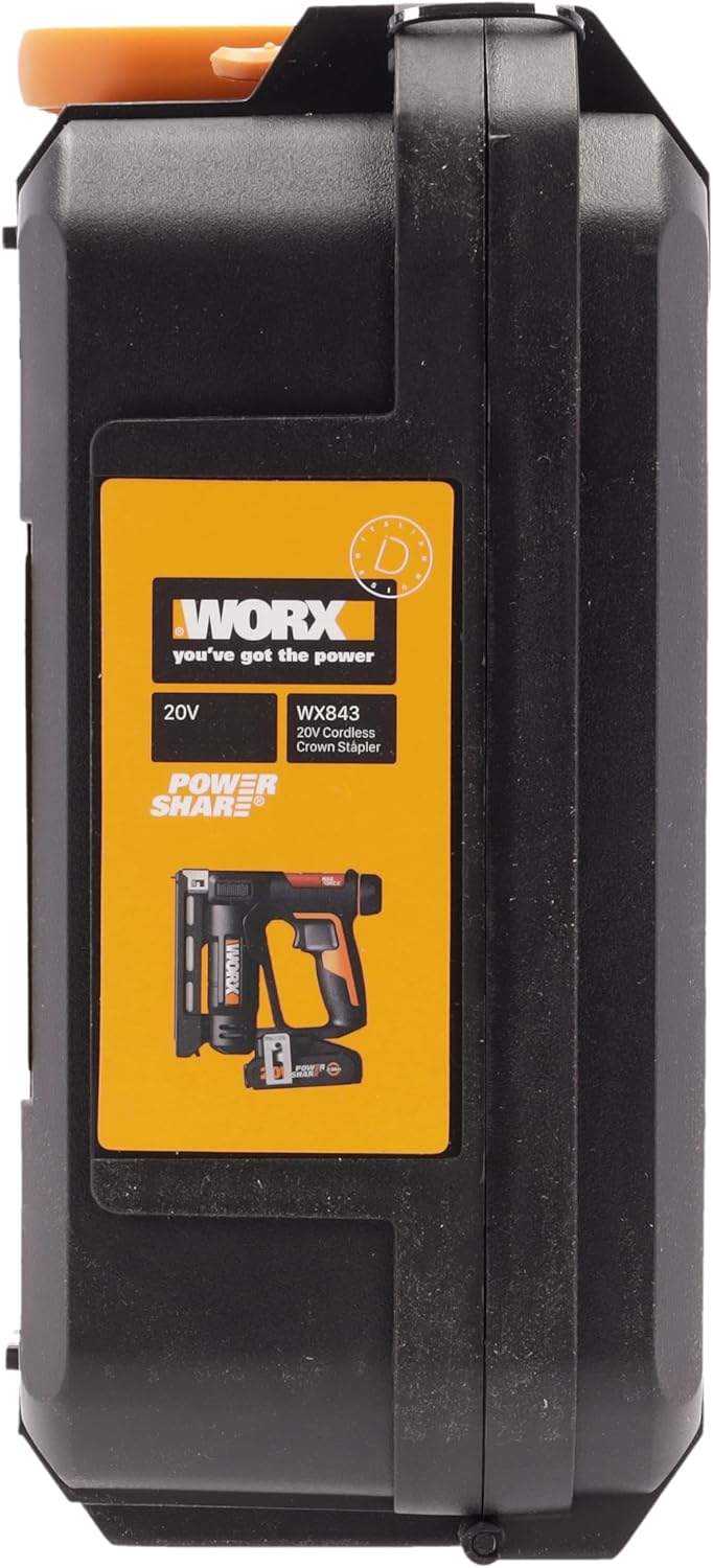 WORX WX843 NailForce Akku Nagler und Tacker 20V - für Nägel bis 15mm & Tackerklammer bis 10mm - einf