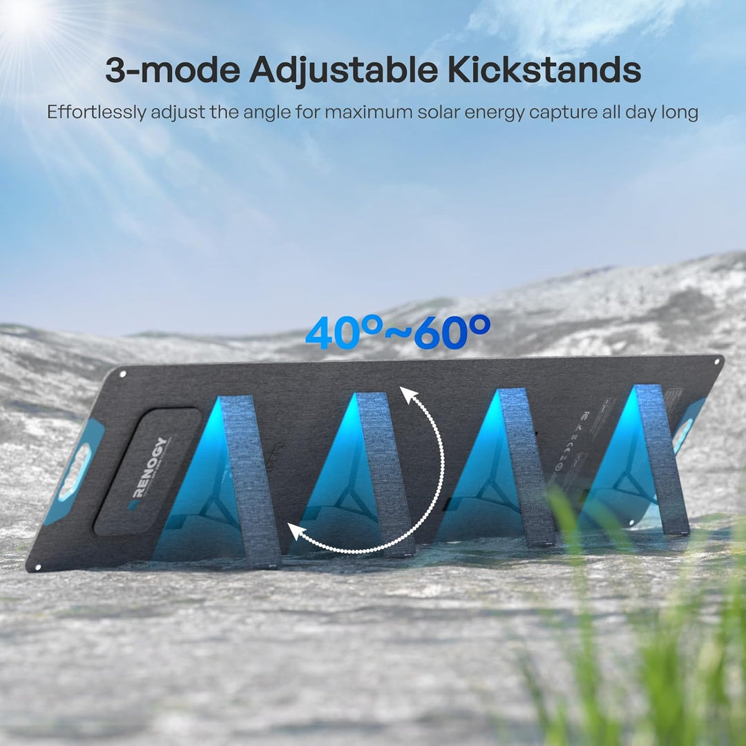 Renogy N-Typ Solarpanel Faltbar 200W, 25% Hoch-Effizienz Tragbares Solarmodul, IP65 6,3kg Faltbares