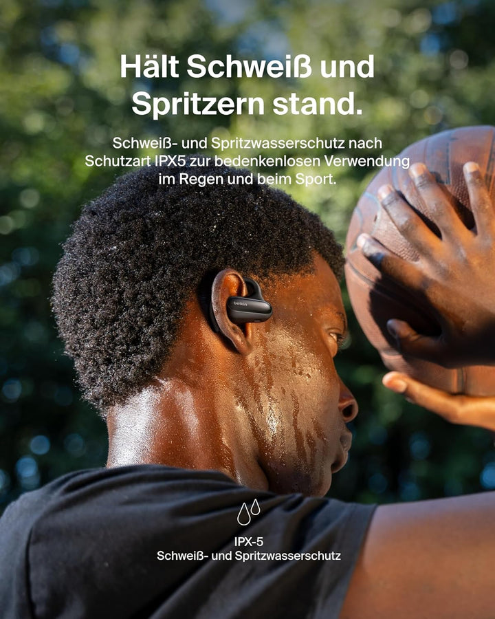 Belkin SoundForm ClearFit kabelloser Open-Ear Kopfhörer, Leichter, bequemer Sportkopfhörer, Kopfhöre