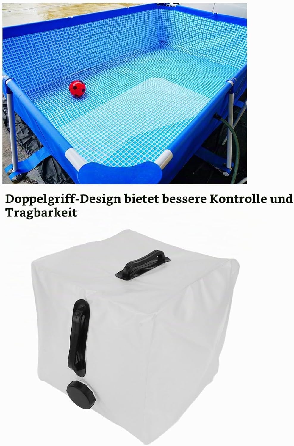 Schwimmbadleiter Gewichte, Pool Gewichts Sandsäcke, 20 L Grosses Fassungsvermögen Faltbarer Pool Stu