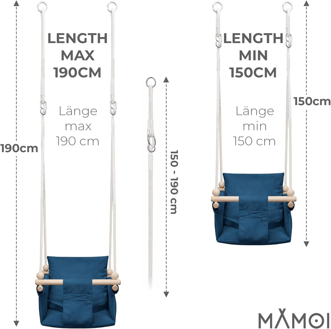 MAMOI® Babyschaukel, Baby schaukel Indoor, Kinderschaukel aus Holz, Holzschaukel für Kinder, Schauke