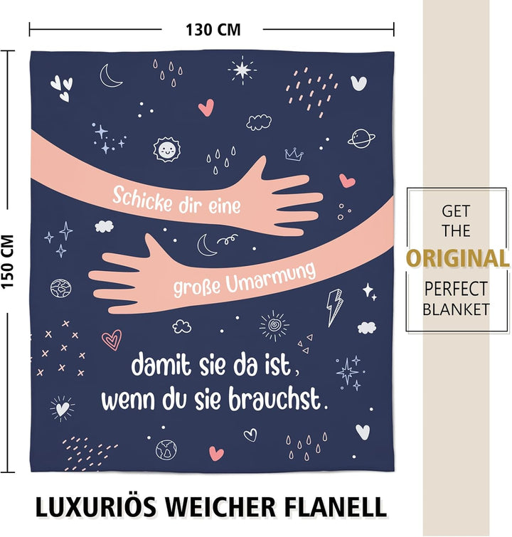 Craftique Gute Besserung Geschenke für Frauen Männer, Grosse Umarmung Kuscheldecke, Aufmunterung Ges