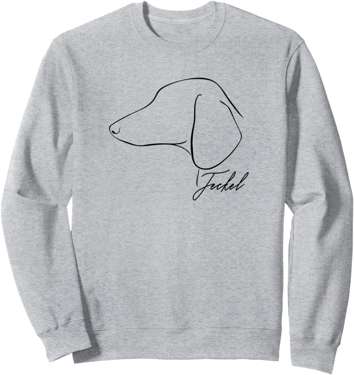 Teckel Profil Hunderasse Dackel Hund Hunde Sweatshirt
