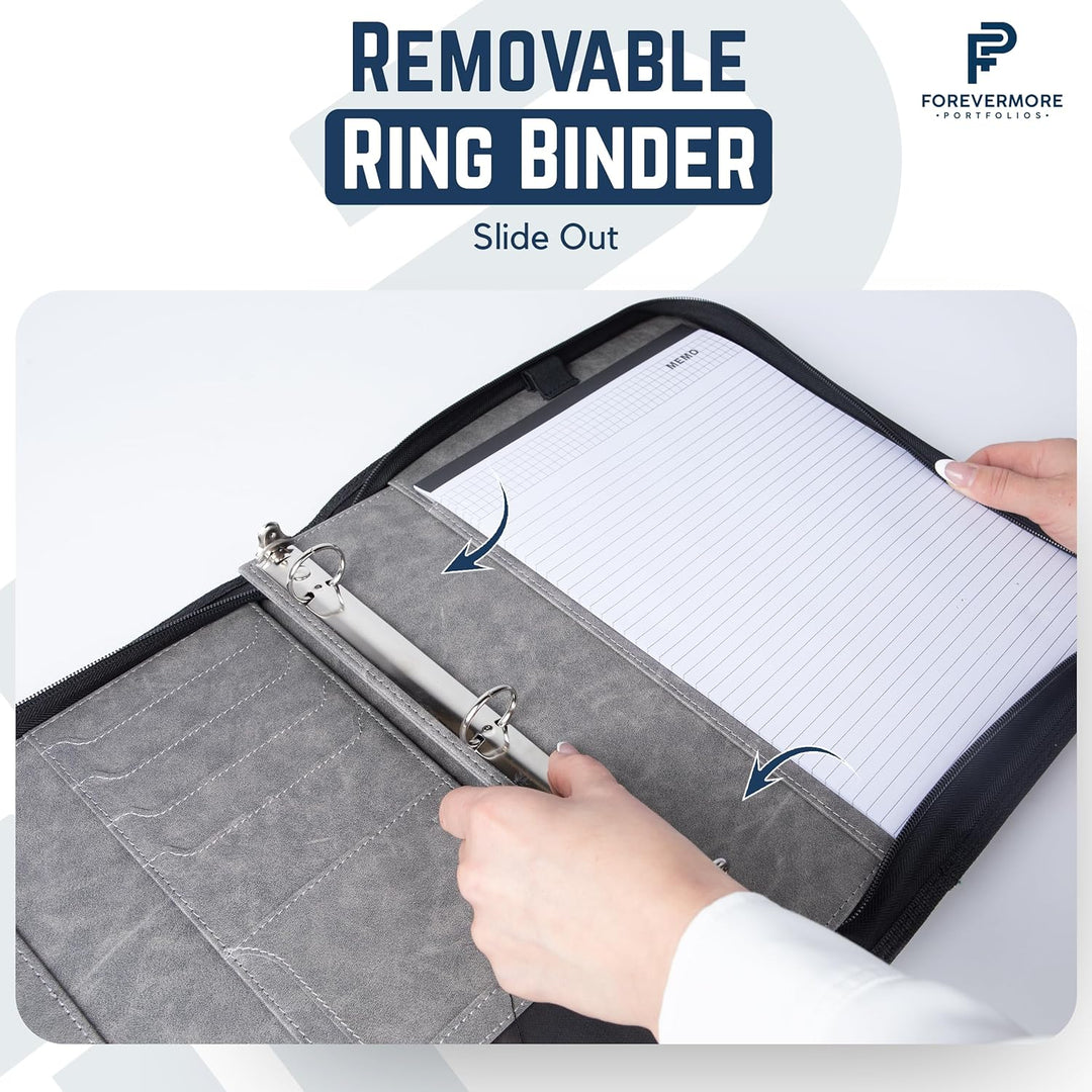 Forevermore Portfolios Padfolio Binder – Professionelles Reise-Organizer-Etui aus Kunstleder für Tab