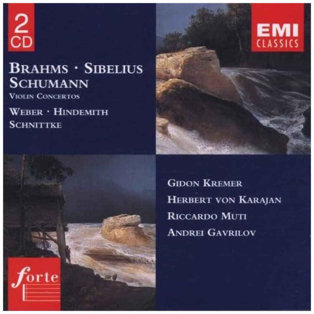 Brahms / Sibelius / Schumann / Weber / Hindemith / Schnittke: Violin Concertos, Audio-CD