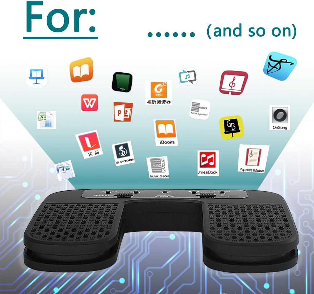 Tavsou Bluetooth Page Turner Pedal Smartphones & Tablets Wiederaufladbare Musikalische Pedale (Plus)
