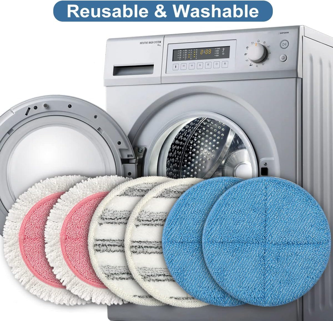 OGORI 6 Packung Ersatz Elektrischer Mopp Wischpads - Reinigungspads, Scrubby Pads und Wachsmop Pads