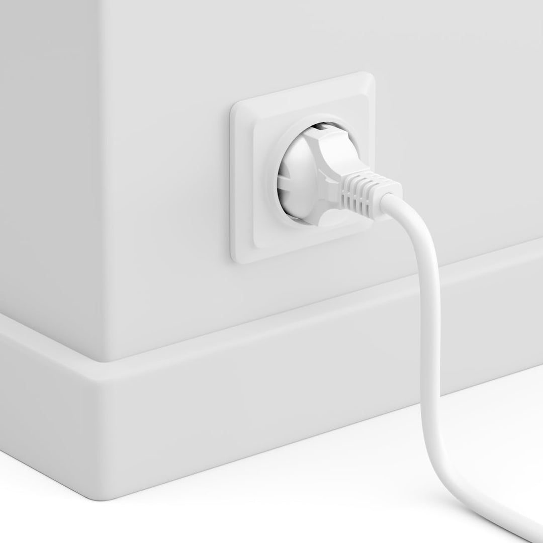 deleyCON 15m Kaltgerätekabel Netzkabel Stromkabel Kaltgeräte Strom Kabel Schutzkontakt Stecker Typ F