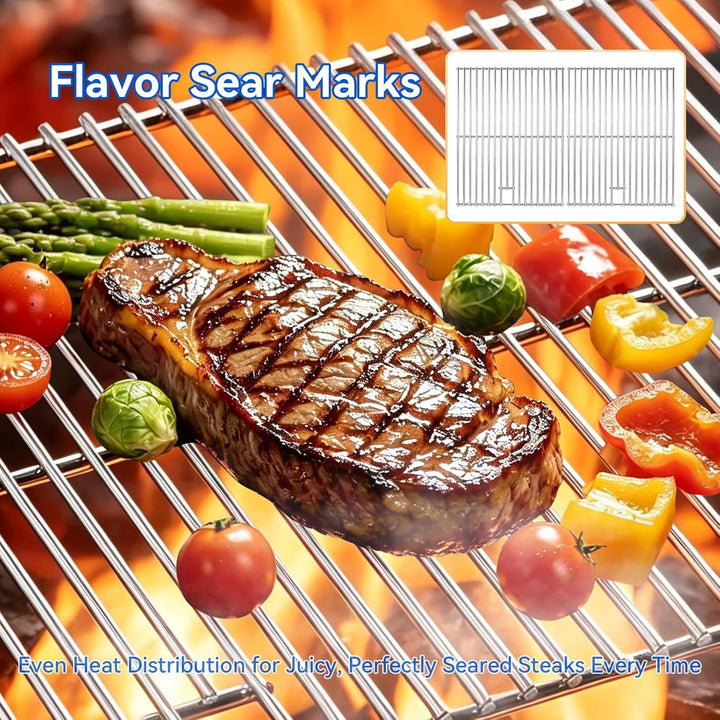 43,2 × 67 CM Edelstahl Grillroste für Nexgrill 4 Brenner 720-0830H 720-0670A 720-0783E 720-0958A, 5