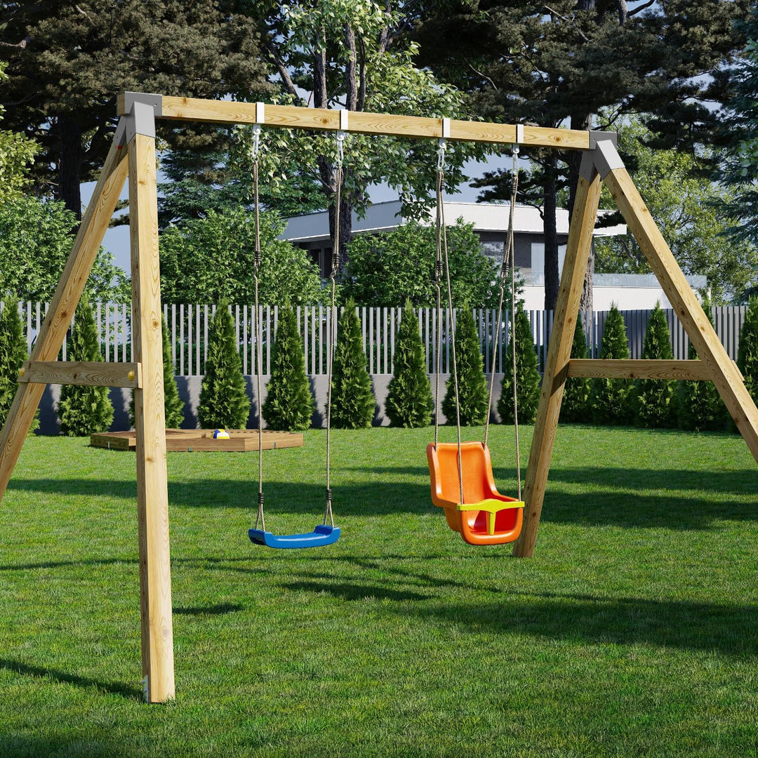 TRIBECCO® Vierkant Schaukelverbinder 90/90mm (100°, Grau) aus pulverbeschichtetem Stahlblech für Gar