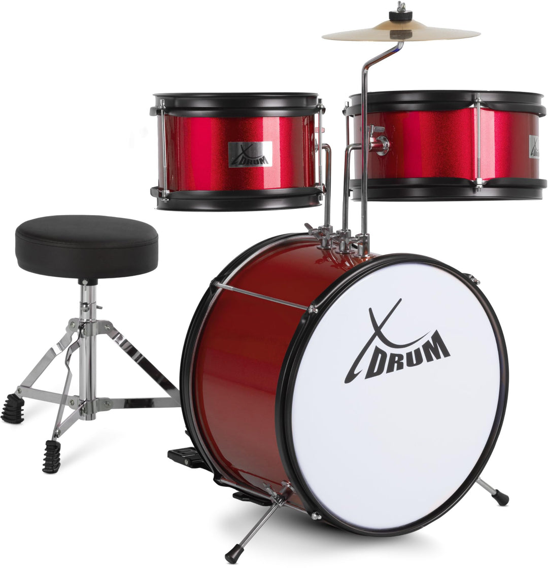 XDrum Junior KIDS Schlagzeug inkl. Schule - Kompaktes Kinderschlagzeug - Für Kinder im Alter von 3-5