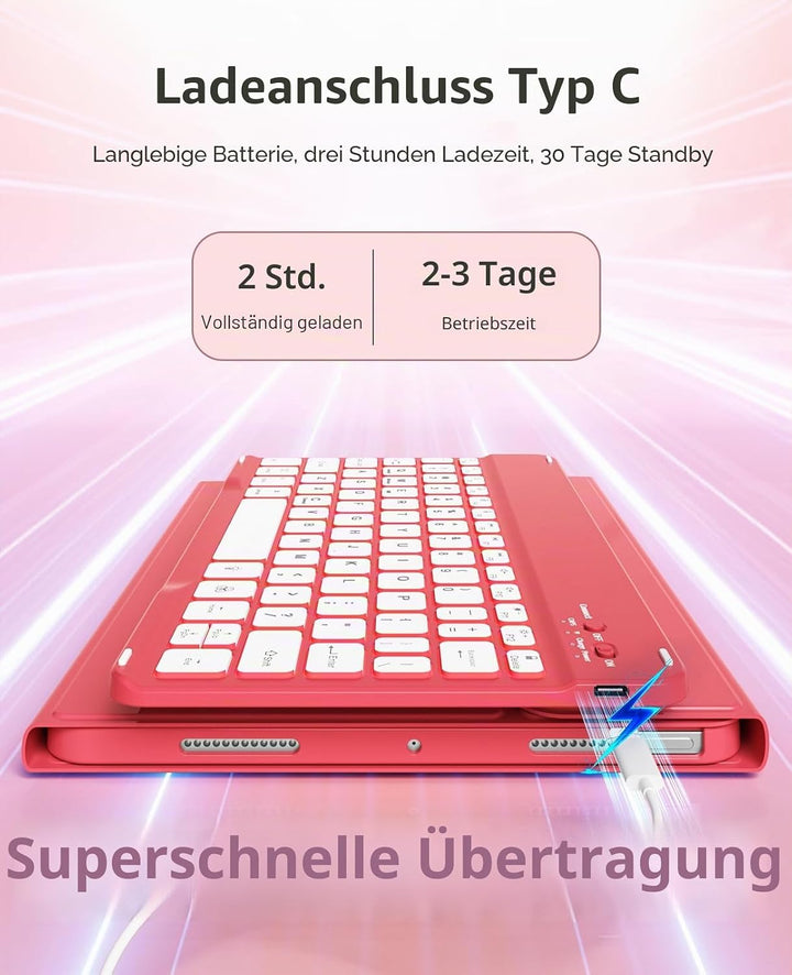 JKSML Tastatur Hülle für iPad Air 11 Zoll M4/M3/M2 (2026/2025/2024) &amp; iPad Air 5./4. Gen (2022/2020)