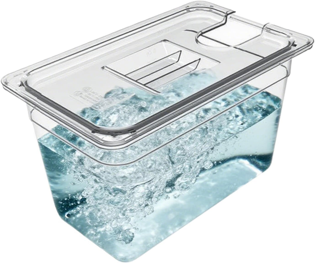 Sous-Vide-Behälter, Aufbewahrungsbox für Herd, 32 x 26 cm, luftdichter Deckel, tragbar, transparent,
