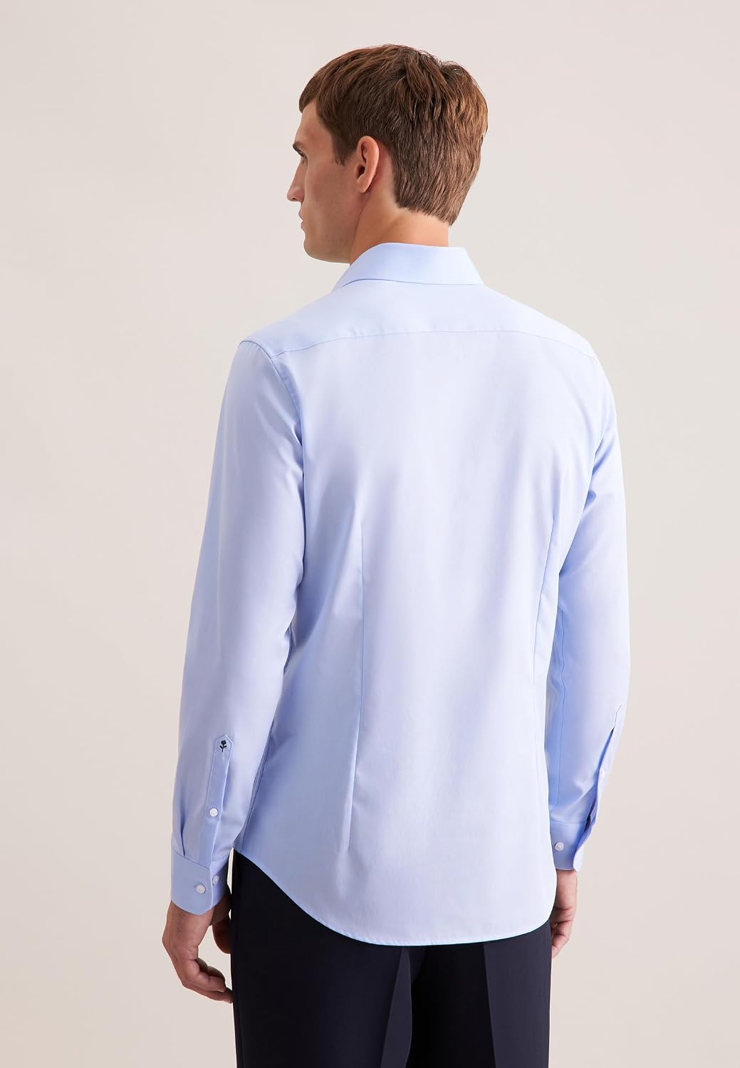 Seidensticker Herren Slim Bügelfrei Business Kent Extra Langer Arm Shirt 37 Hellblau, 37 Hellblau