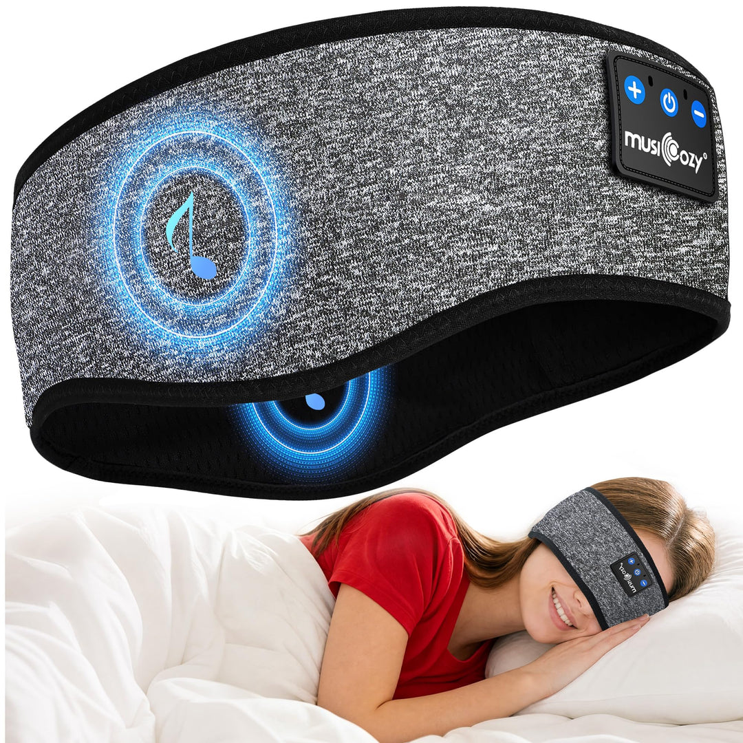 MUSICOZY Schlafkopfhörer Bluetooth 5.4, Bequem &amp; Ultraleicht Stirnband kopfhörer zum Schlafen mit Hi