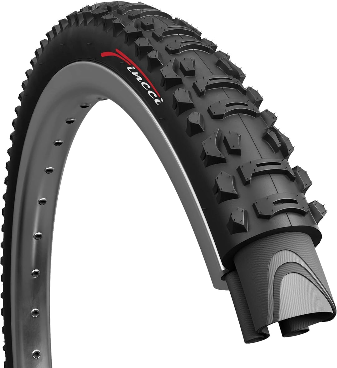 Fincci Fahrradreifen 26 Zoll - MTB Reifen 26 x 1.95, Fahrradmantel 26 Zoll, 60 TPI FaltReifen für Mo