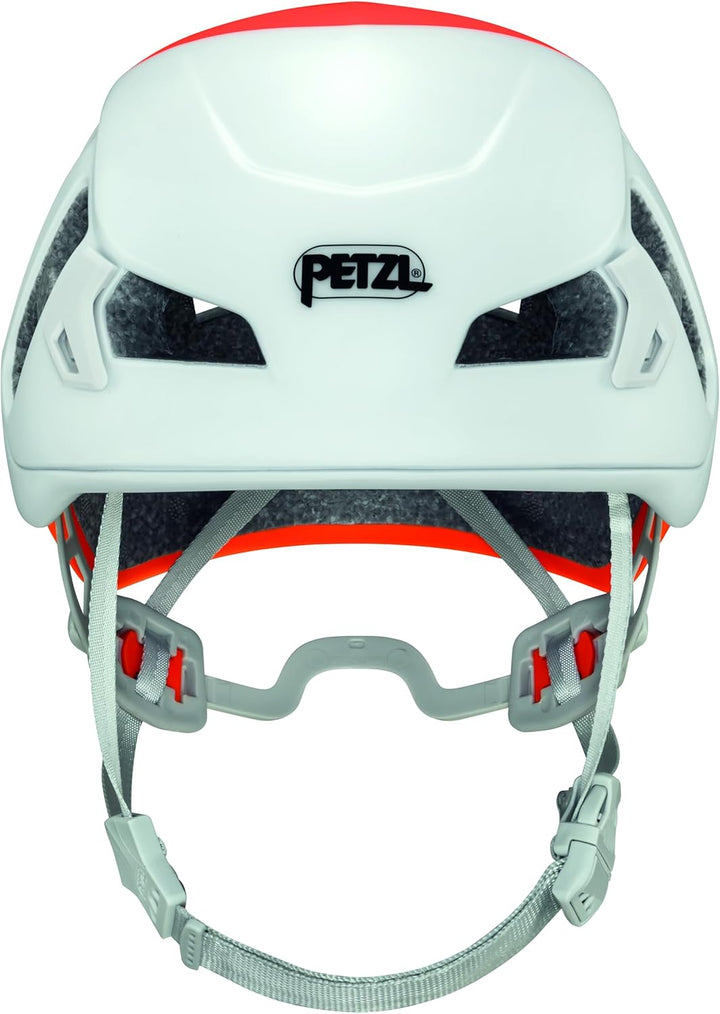PETZL Unisex – Erwachsene Meteor Helm S/M (48-58 cm) weiss / orange, S/M (48-58 cm) weiss / orange