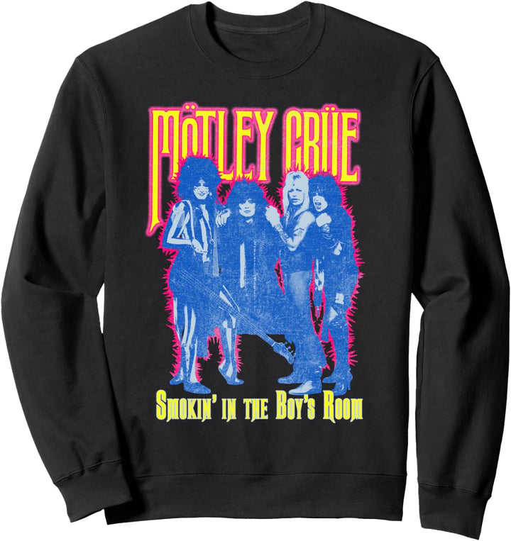 Mötley Crüe – Smoking Vintage On Black Sweatshirt
