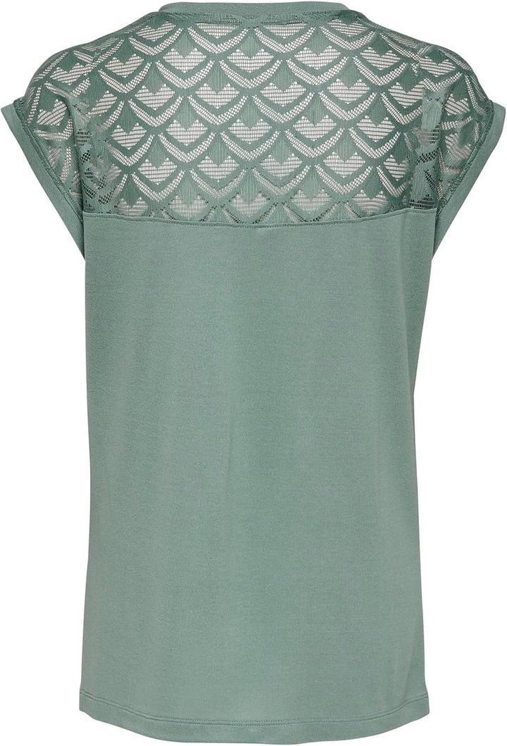ONLY Damen Onlnicole Life S/S Mix Top Noos JRS T-Shirt S Grün, S Grün