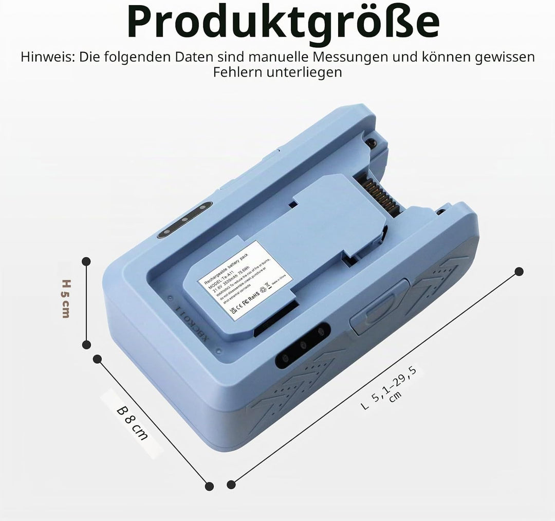 K KYUER 75.6Wh Handstaubsauger Ersatz Akku für Tineco A11 Hero, A11 Hero EX, A11 Tango, A11 Pet, A11