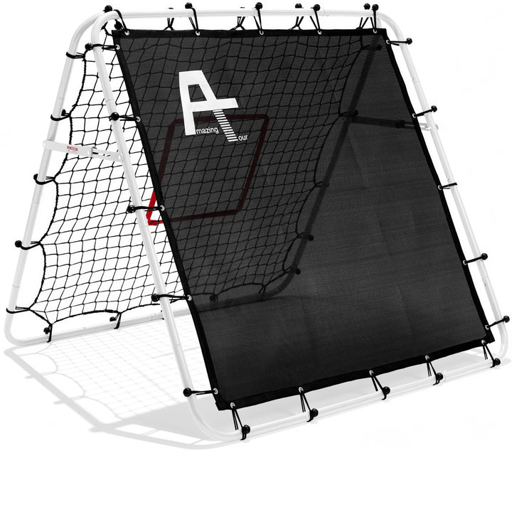 Doppelseitige Rebounder Net Fussball Training Ausrüstung, 100/120/180cm, Fussball Tor Kickback Ziel