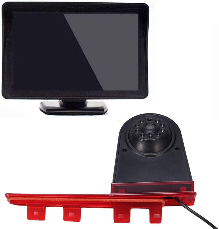 「12mm Objektiv CMOS Rückfahrkamera+ 4.3 Zoll TFT LCD Bildschirm Monitor」Bremsleuchte Auto Dach Rückf