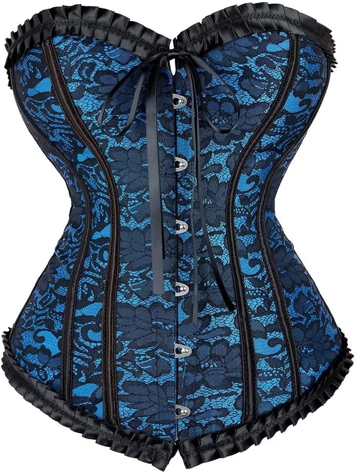 Corset Dress Korsett Sexy Kleider Rock Damen Corsage Vollbrust Bustier Korsettkleid Gothic Burlesque