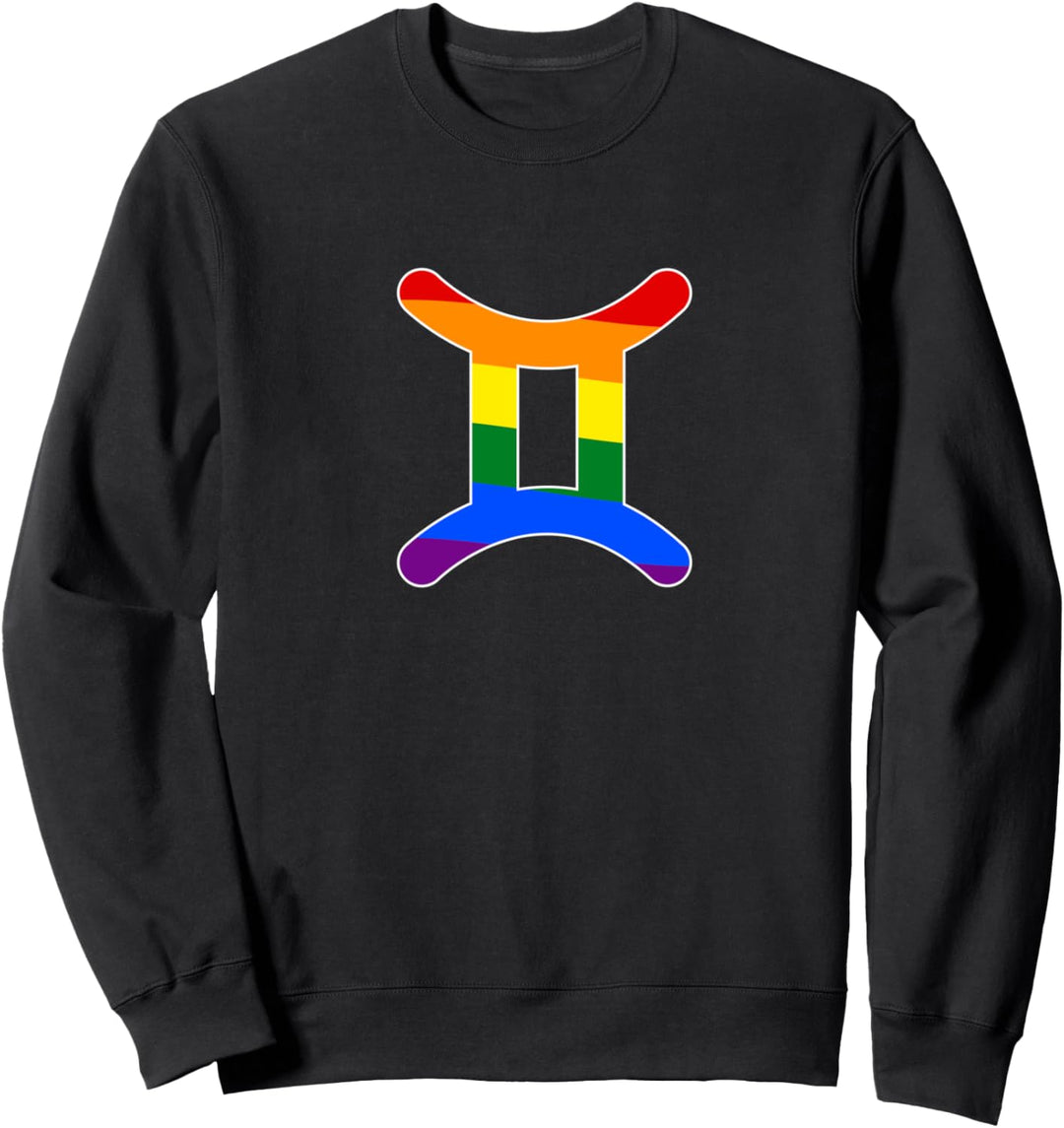 Stolze Zwillinge Regenbogen Horoskop Design Sweatshirt