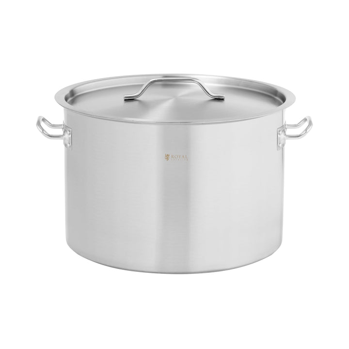 Royal Catering Kochtopf Induktion 23 L Ø 35 cm mit Deckel Edelstahl-Topf Induktionsherd-Topf Indukti