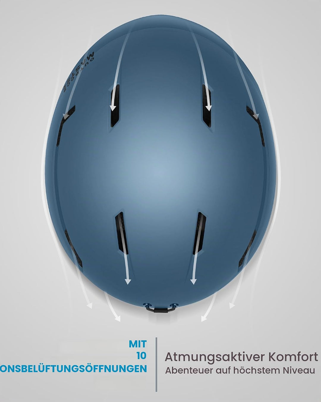 OutdoorMaster Skihelm-Set, Snowboard-Helm mit Brille für Erwachsene - 12 Belüftungsöffnungen - Skihe