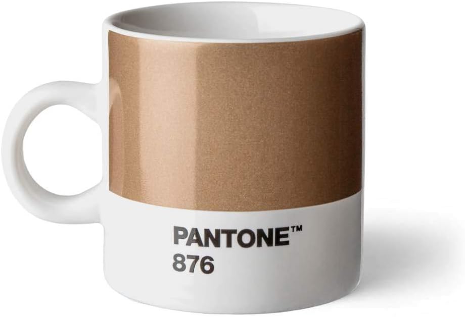 Pantone Porzellan Espressobecher 6er-Set, 6 Espressotassen à 120 ml, Coffee, mit Henkel, spülmaschin