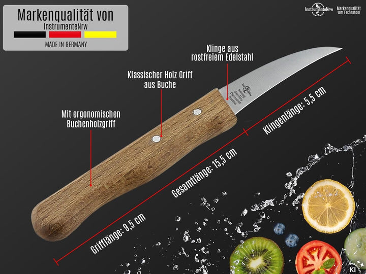 Schälmesser Gemüsemesser aus Solingen 3er Set Universal Messer Made in Germany Allzweckmesser Küchen