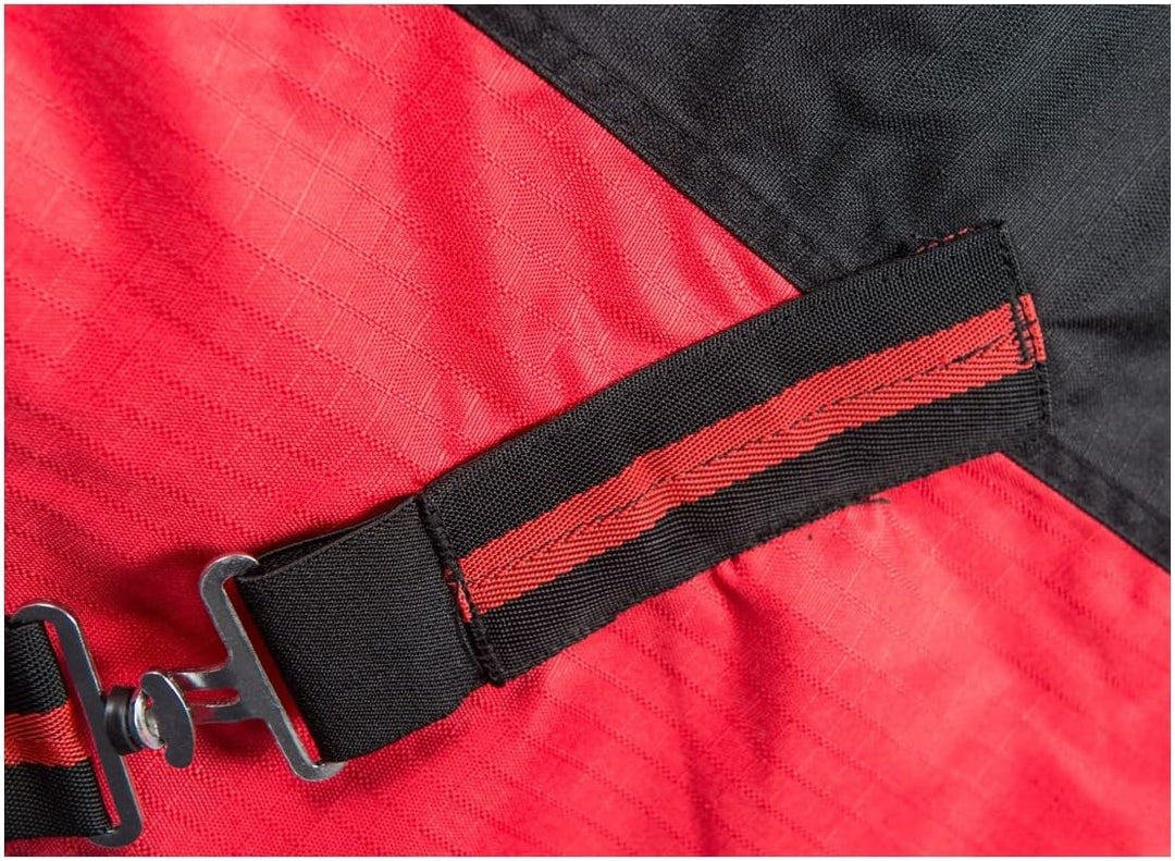 RL24 - Winterdecke 200g Füllung 600D BASICLINE schwarz/rot 95cm Schwarz/Rot (Altes Modell) 95cm (200