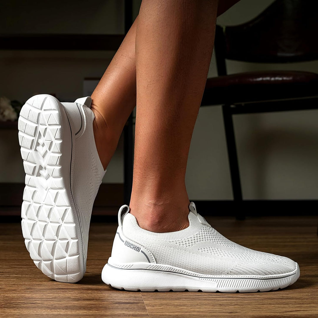 ODCKOI Sneaker Herren Ohne Schnuersenkel Slip-on Schuhe Mesh Atmungsaktiv Leicht Laufschuhe Sportsch