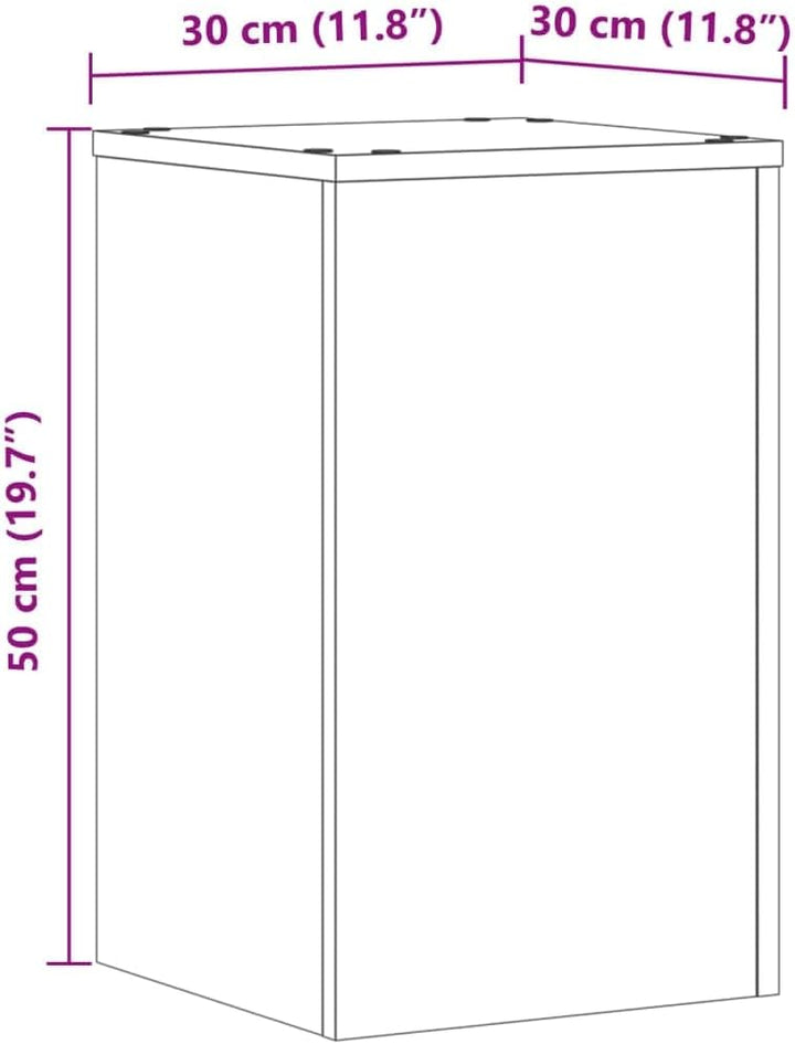 vidaXL Pflanzenständer 2 Stk. Altholz-Optik 30x30x50 cm Holzwerkstoff 30 x 30 x 50 cm Altholz, 30 x